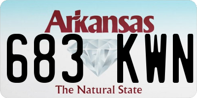 AR license plate 683KWN