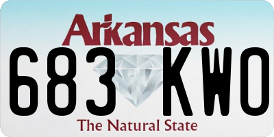 AR license plate 683KWO