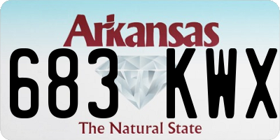 AR license plate 683KWX