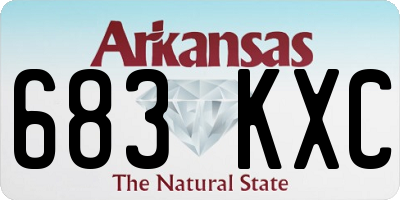 AR license plate 683KXC
