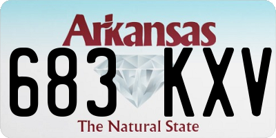 AR license plate 683KXV