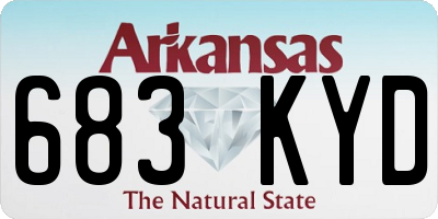 AR license plate 683KYD