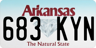 AR license plate 683KYN