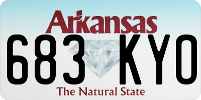 AR license plate 683KYO