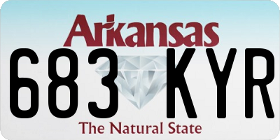 AR license plate 683KYR