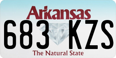 AR license plate 683KZS