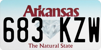 AR license plate 683KZW