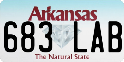 AR license plate 683LAB