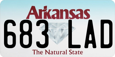 AR license plate 683LAD