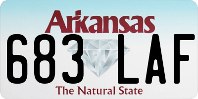 AR license plate 683LAF