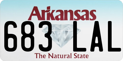 AR license plate 683LAL
