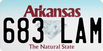 AR license plate 683LAM