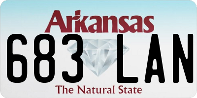 AR license plate 683LAN
