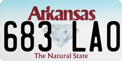 AR license plate 683LAO