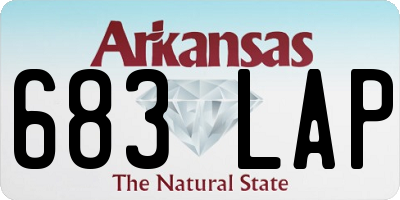 AR license plate 683LAP