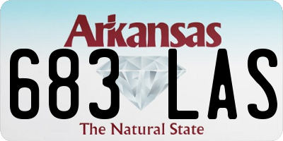 AR license plate 683LAS