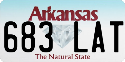 AR license plate 683LAT