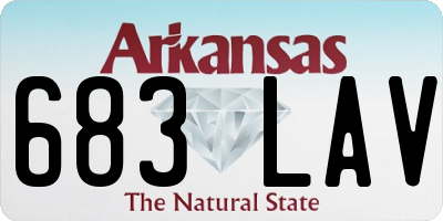 AR license plate 683LAV