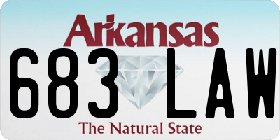 AR license plate 683LAW