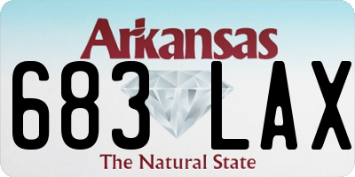 AR license plate 683LAX