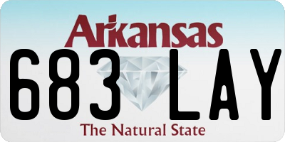 AR license plate 683LAY