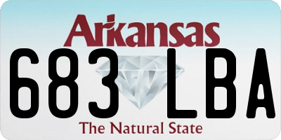 AR license plate 683LBA