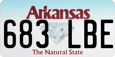 AR license plate 683LBE