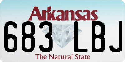AR license plate 683LBJ