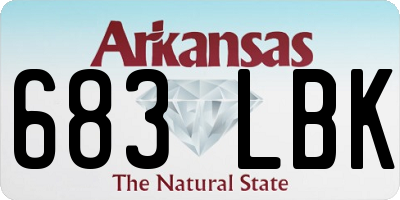 AR license plate 683LBK