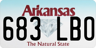 AR license plate 683LBO