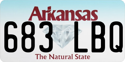 AR license plate 683LBQ