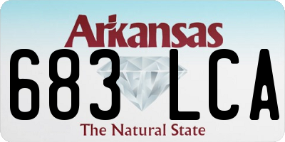 AR license plate 683LCA