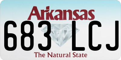 AR license plate 683LCJ