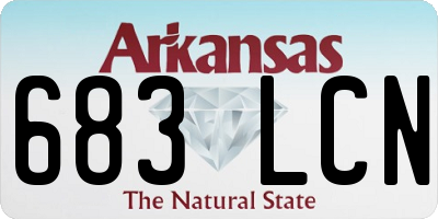 AR license plate 683LCN