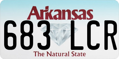 AR license plate 683LCR