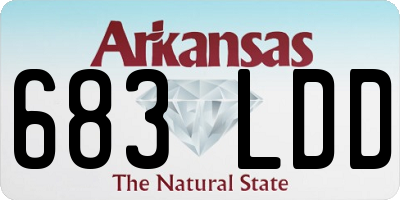 AR license plate 683LDD