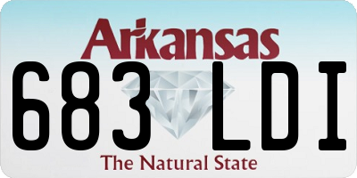 AR license plate 683LDI