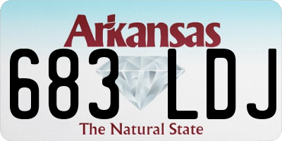 AR license plate 683LDJ