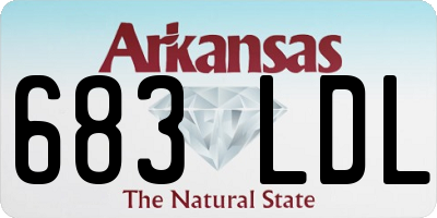AR license plate 683LDL