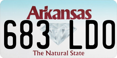 AR license plate 683LDO
