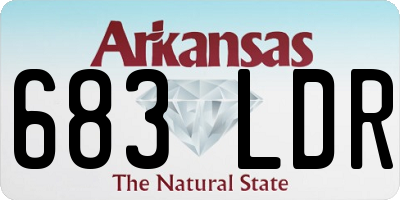 AR license plate 683LDR