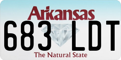 AR license plate 683LDT