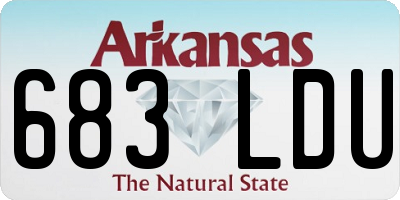 AR license plate 683LDU