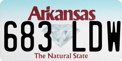 AR license plate 683LDW