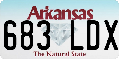 AR license plate 683LDX