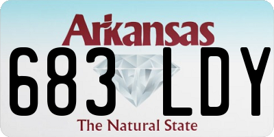 AR license plate 683LDY