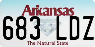 AR license plate 683LDZ