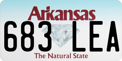 AR license plate 683LEA