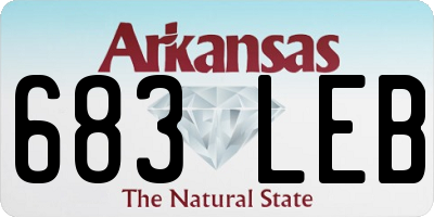 AR license plate 683LEB