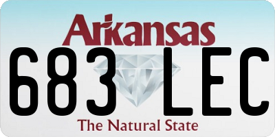 AR license plate 683LEC